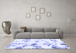 Machine Washable Abstract Blue Modern Rug in a Living Room, wshabs1067blu