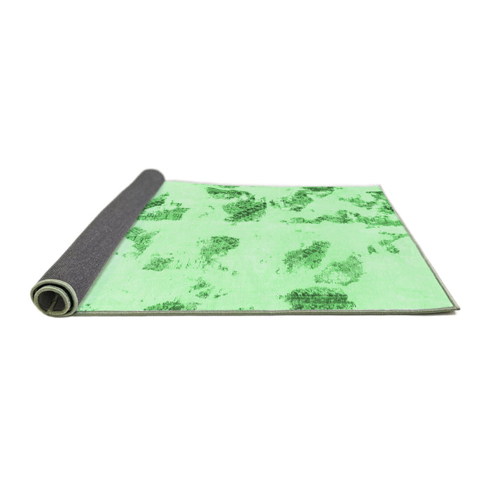 Sideview of Abstract Emerald Green Modern Rug, abs1067emgrn