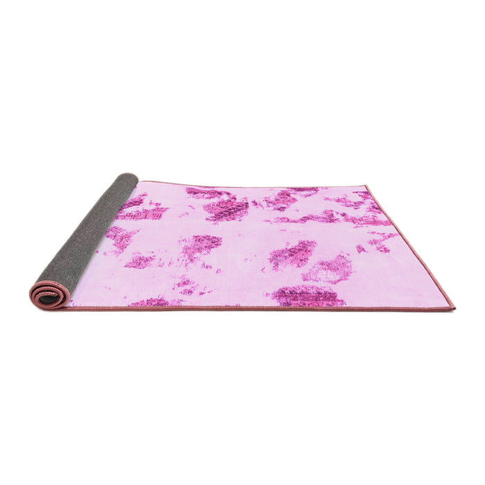 Sideview of Abstract Pink Modern Rug, abs1067pnk
