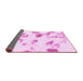 Sideview of Abstract Pink Modern Rug, abs1067pnk