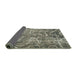 Sideview of Abstract Dark Olive Green Modern Rug, abs1068