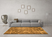 Machine Washable Abstract Orange Modern Rug, wshabs1068org