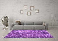 Machine Washable Abstract Purple Modern Rug, wshabs1068pur