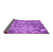 Sideview of Abstract Purple Modern Rug, abs1068pur