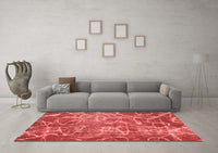 Machine Washable Abstract Red Modern Rug, wshabs1068red