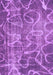 Machine Washable Abstract Purple Modern Area Rugs, wshabs1068pur