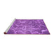 Sideview of Machine Washable Abstract Purple Modern Area Rugs, wshabs1068pur