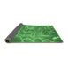 Sideview of Abstract Emerald Green Modern Rug, abs1068emgrn