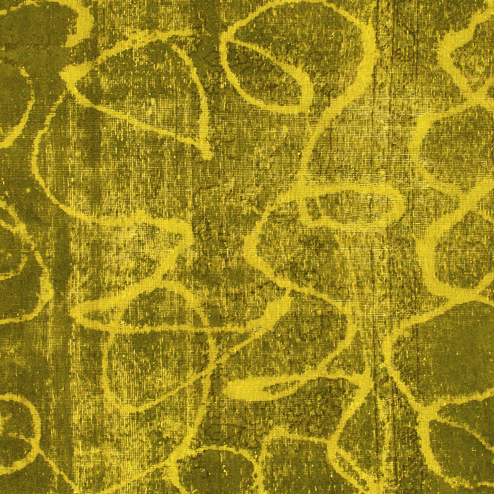 Machine Washable Abstract Yellow Modern Rug, wshabs1068yw