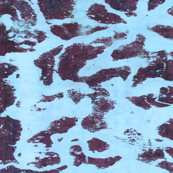 Square Abstract Light Blue Modern Rug, abs1069lblu