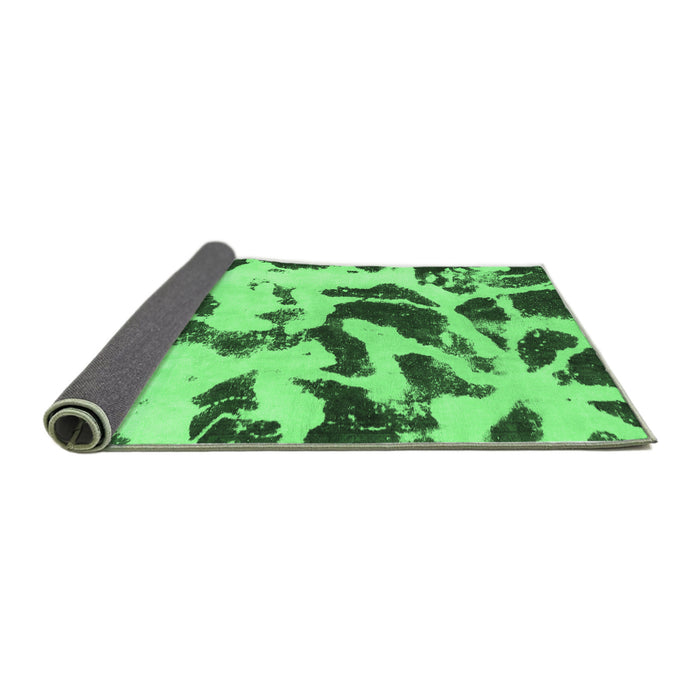 Sideview of Abstract Emerald Green Modern Rug, abs1069emgrn