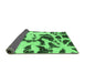 Sideview of Abstract Emerald Green Modern Rug, abs1069emgrn