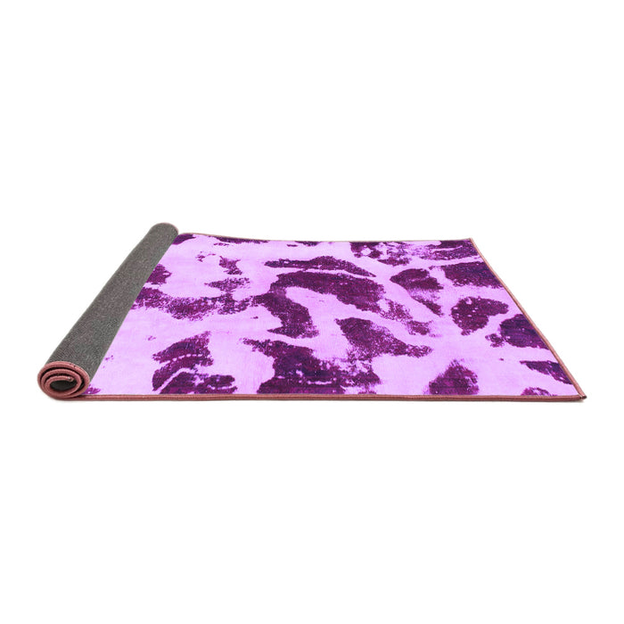 Sideview of Abstract Purple Modern Rug, abs1069pur