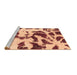 Sideview of Machine Washable Abstract Brown Modern Rug, wshabs1069brn