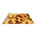 Sideview of Machine Washable Abstract Yellow Modern Rug, wshabs1069yw