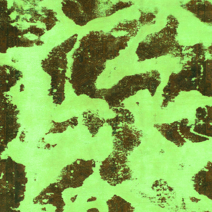 Machine Washable Abstract Green Modern Area Rugs, wshabs1069grn