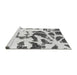 Sideview of Machine Washable Abstract Gray Modern Rug, wshabs1069gry