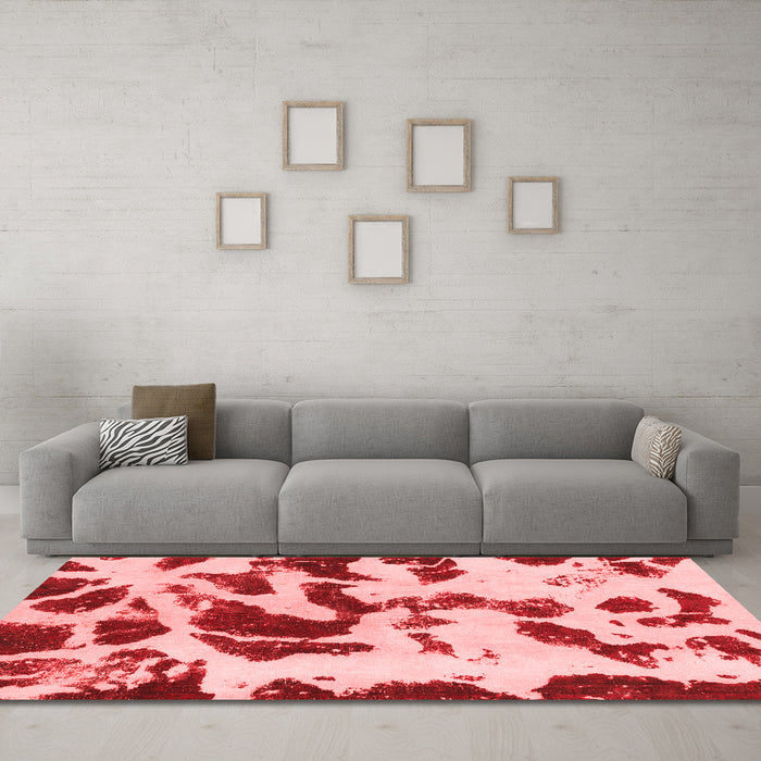 Modern Red Washable Rugs