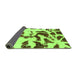 Sideview of Abstract Green Modern Rug, abs1069grn