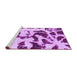 Sideview of Machine Washable Abstract Purple Modern Area Rugs, wshabs1069pur