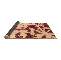 Sideview of Abstract Brown Modern Rug, abs1069brn