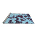 Sideview of Machine Washable Abstract Light Blue Modern Rug, wshabs1069lblu