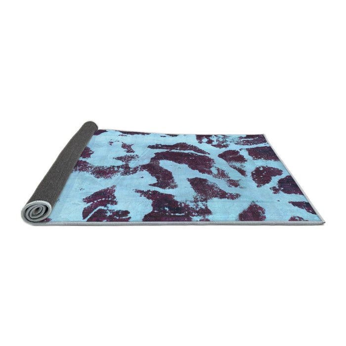 Sideview of Abstract Light Blue Modern Rug, abs1069lblu