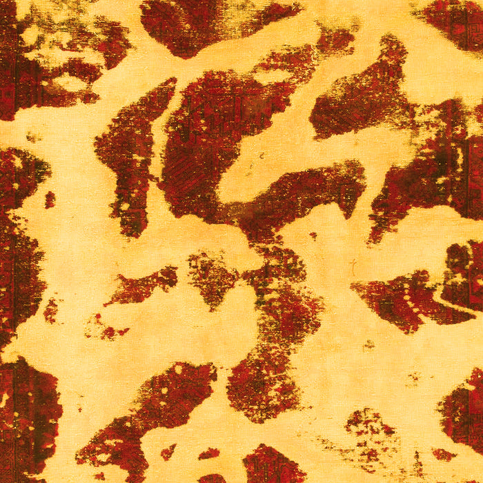 Machine Washable Abstract Yellow Modern Rug, wshabs1069yw