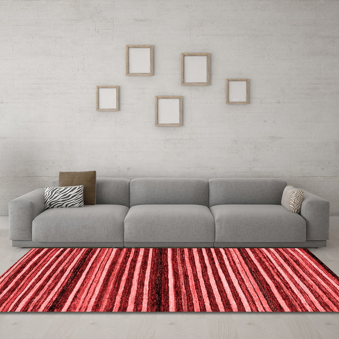 Modern Red Washable Rugs