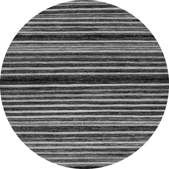 Round Machine Washable Abstract Gray Modern Rug, wshabs106gry