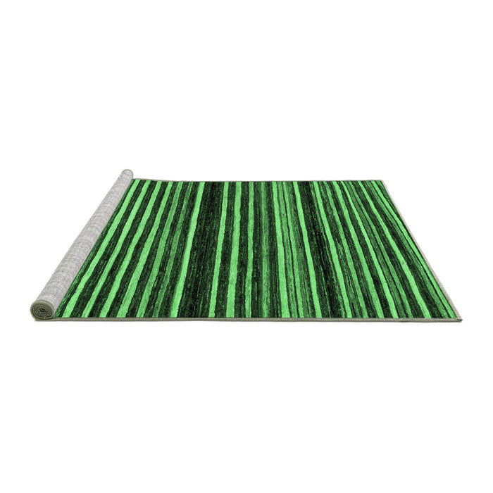 Sideview of Machine Washable Abstract Emerald Green Modern Area Rugs, wshabs106emgrn