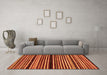 Machine Washable Abstract Orange Modern Area Rugs in a Living Room, wshabs106org