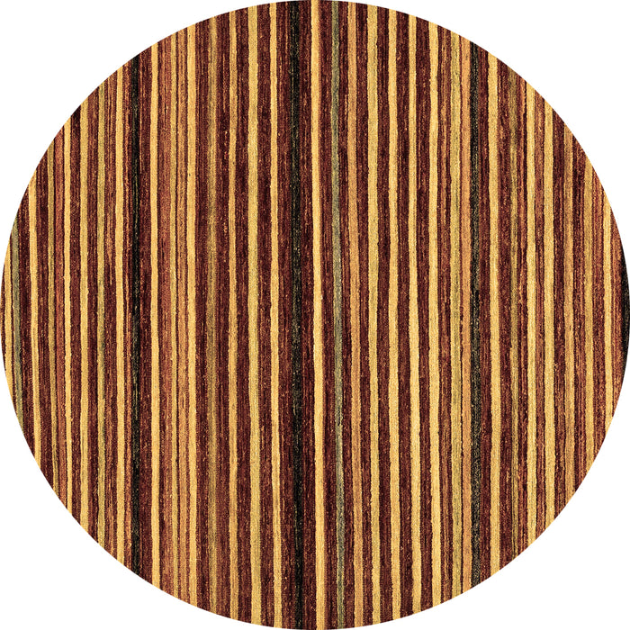 Round Machine Washable Abstract Brown Modern Rug, wshabs106brn