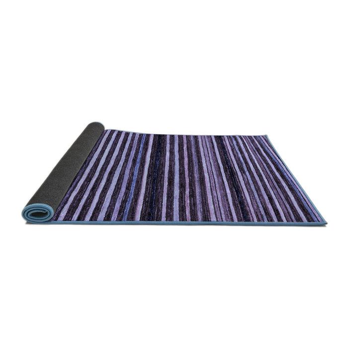 Sideview of Abstract Blue Modern Rug, abs106blu