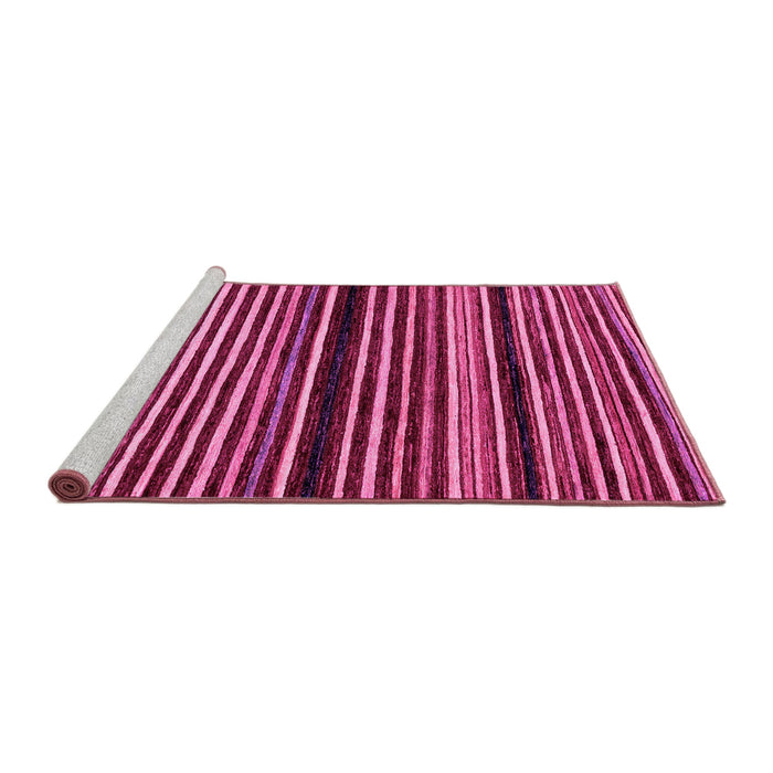 Sideview of Machine Washable Abstract Pink Modern Rug, wshabs106pnk