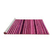 Sideview of Machine Washable Abstract Pink Modern Rug, wshabs106pnk