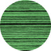 Round Machine Washable Abstract Emerald Green Modern Area Rugs, wshabs106emgrn