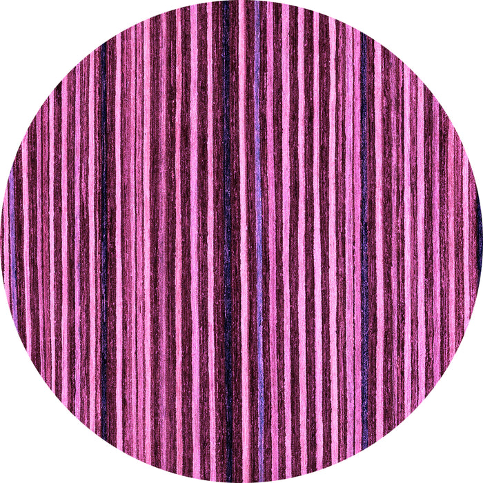 Round Machine Washable Abstract Purple Modern Area Rugs, wshabs106pur