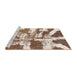 Square Machine Washable Abstract Light Brown Rug, wshabs1070