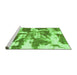 Sideview of Machine Washable Abstract Green Modern Area Rugs, wshabs1070grn