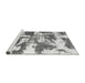 Sideview of Machine Washable Abstract Gray Modern Rug, wshabs1070gry