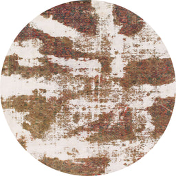 Square Abstract Light Brown Modern Rug, abs1070