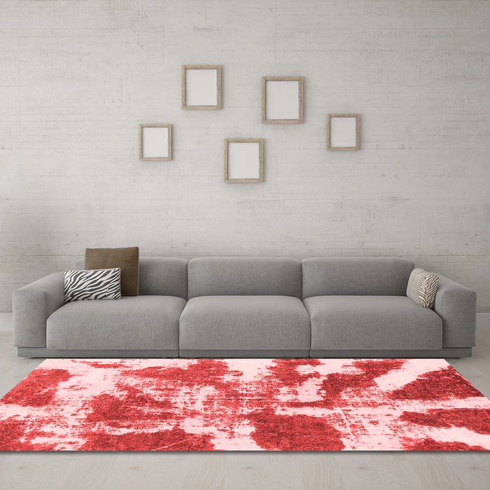 Modern Red Washable Rugs
