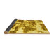 Sideview of Abstract Yellow Modern Rug, abs1070yw