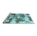 Sideview of Machine Washable Abstract Light Blue Modern Rug, wshabs1070lblu