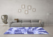 Machine Washable Abstract Blue Modern Rug in a Living Room, wshabs1070blu