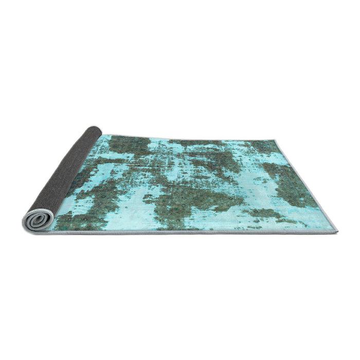 Sideview of Abstract Light Blue Modern Rug, abs1070lblu