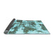 Sideview of Abstract Light Blue Modern Rug, abs1070lblu