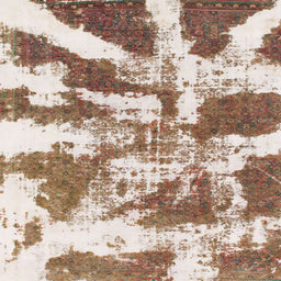 Round Abstract Light Brown Modern Rug, abs1070