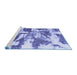 Sideview of Machine Washable Abstract Blue Modern Rug, wshabs1070blu